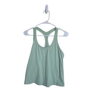 Lululemon Top Women 8 Green Tank Racerback Sportswear Athleisure Crossfit Gym